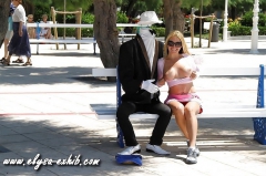 Flashing in public in San Sebastian - N