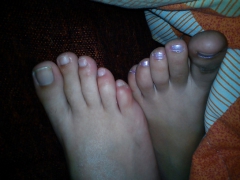 Finally cum her feet - N