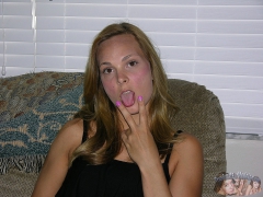Hot Blonde Shows Asshole - N