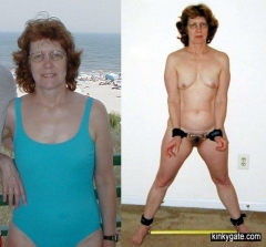 My mature slave wife tied in many ways - N
