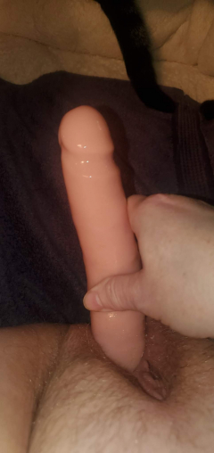 Beautiful old saggy wife in purple fuckin herself - N