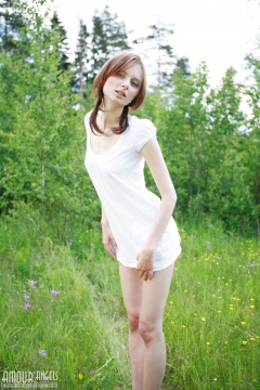 Teen Poses Outdoors - N