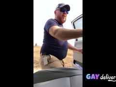 Pissing Outdoors with a Hairy Stud