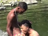 Heated Latinos get wet and go gay under the sun