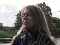 Beautiful Czech amateur bangs in public pov