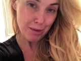 MILF blonde live toys webcam show in shower