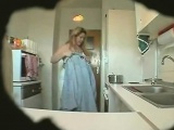 spy footage mature Erika in the kitchen