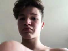 Danish 18yo Home Alone Boy - Cock=Cum=Dancing=Banana Show