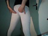 Inexperienced Crossdresser In White Tights 2