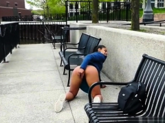 Sexy Ebony Masturbate In A Public Sexy Area