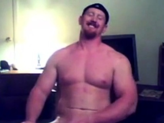 Str8 Ginger Muscle Stud Jerks Off & Cums ( Webcam ) - Exipor