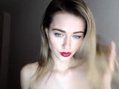 Webcam Busty Blonde Babe Dildo Fuck