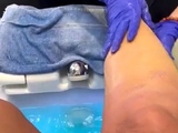 Amateur blondie solo anal masturbation