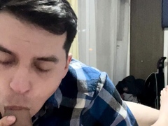 Sucking of the hunks big cock