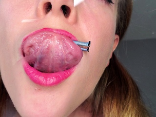Amateur redhead masturbates then gives a blowjob