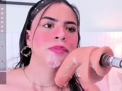 Stacked brunette goes solo toys and masturbation