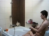 Amateur girl blowjob in shower on sex dating