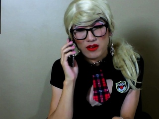 Blonde amateur gives webcam show with toys