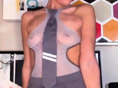 Japanese office babe Anna Yumisaki masturbates