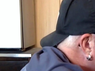 Old man caught occksucking in gloryhole