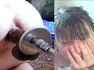 Amateur Babe with Humongous Titties Masturbates Solo