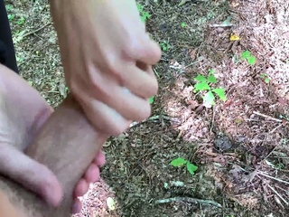 Amateur milf car outdoor handjob
