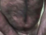 Hairy Daddy Strokes His Cock