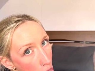 Blonde in stockings foot fetish and pussy pounding