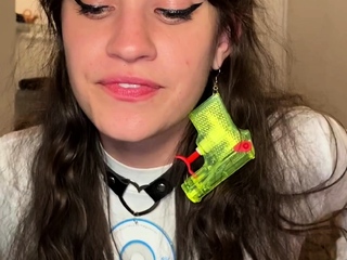 My sister's busty bff vibrates her pussy in front of me!!