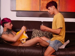 Handsome Gay Strokes Big Hard Cock